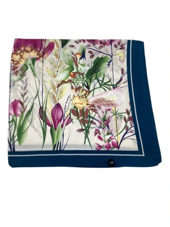 Venetian Garden Teal Square Scarf (NWT) - Picture 7 of 16